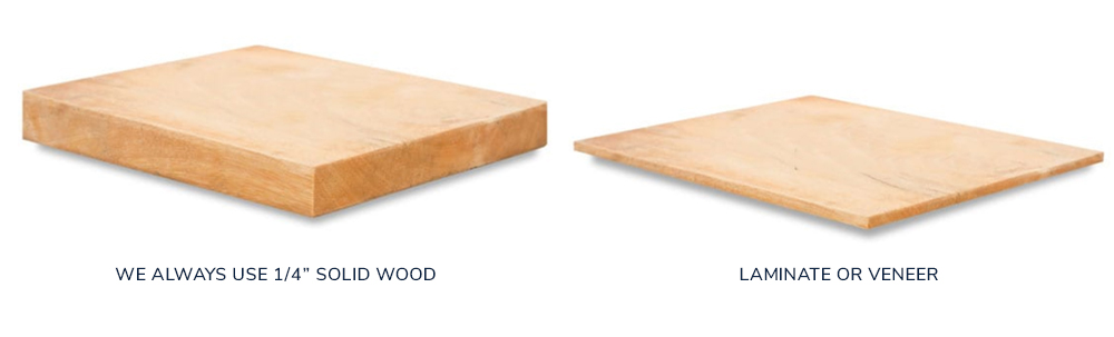 solid wood comparison to laminate veneer